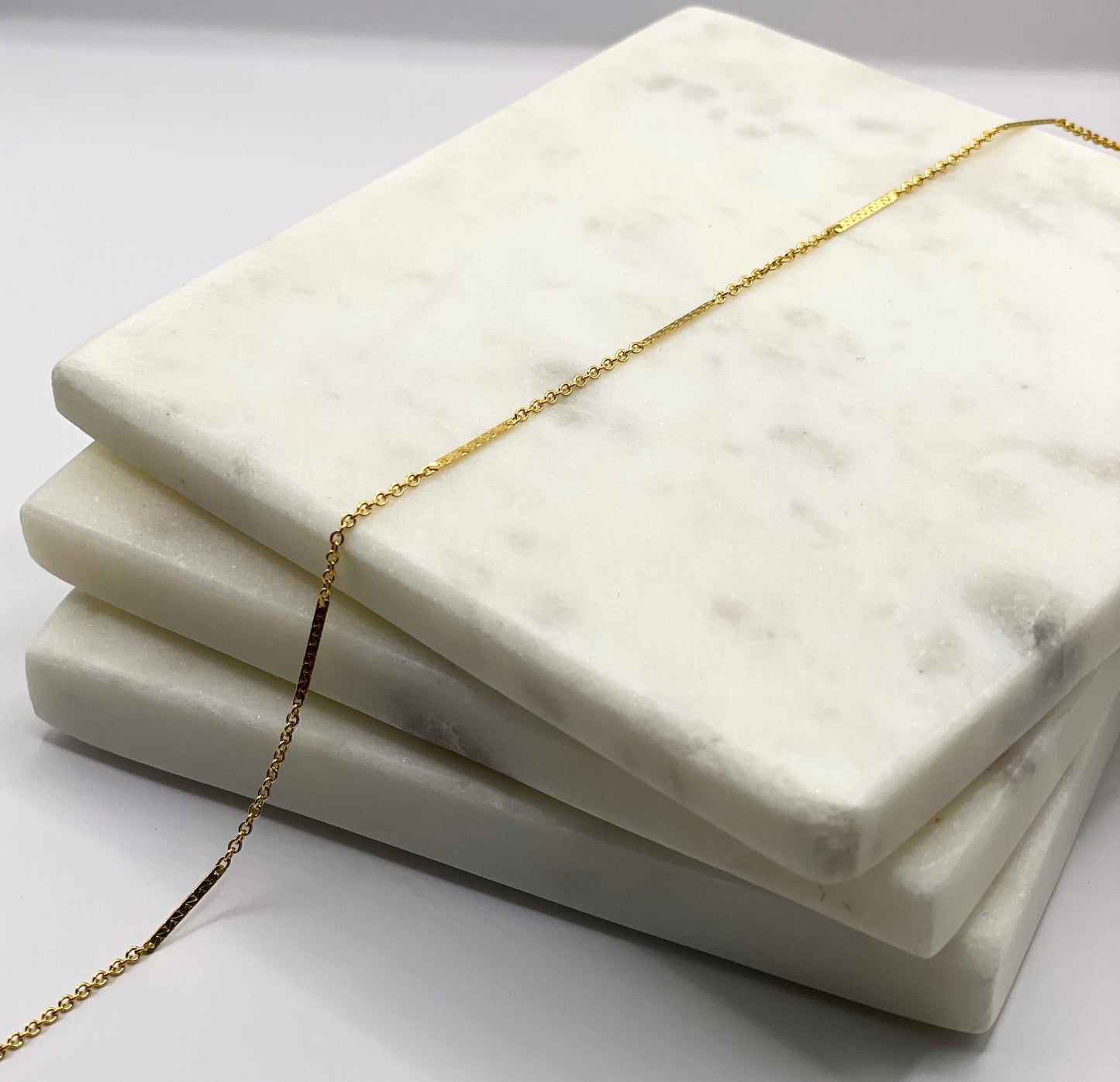 Gold Filled - Half Flat Dapped Cable Chain