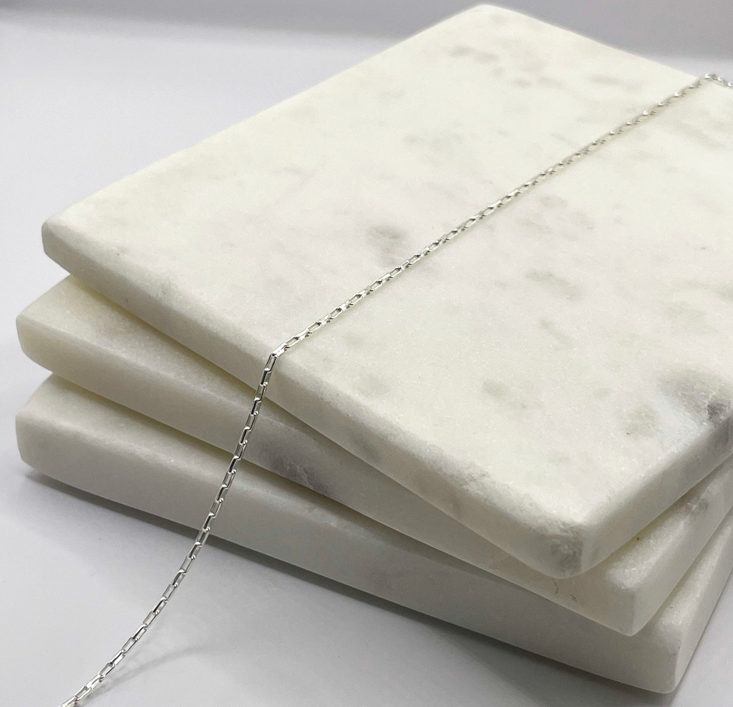 Sterling Silver - Small Staple Paperclip Rectangle